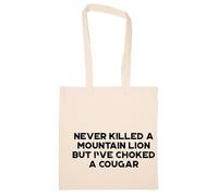 Newtee Je N'ai Jamais Tué De Puma Mais J'ai Déjà Craqué Totebag Beige Sac En Coton Réutilisable Écologique Beige Totebag Eco Friendly Reusable Cotton Bag