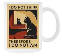 Newtee Je Ne Pense Pas Donc Tasse En Céramique Blanche Pour Tasse À Café Pour Le Thé White Ceramic Mug For Coffee Cup For Tea