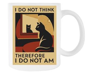 Newtee Je Ne Pense Pas Donc Tasse En Céramique Blanche Pour Tasse À Café Pour Le Thé White Ceramic Mug For Coffee Cup For Tea
