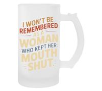 Newtee Je Ne Serai Pas Considérée Comme Une Femme Tasse Transparente En Verre À Bière Avec Poignée Beer Glass Transparent Mug With Handle