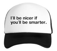 Newtee Je Serai Plus Gentil Si Tu ES Plus Intelligent Casquette Casquette Kid Cap Flexible Baseball Snapback pour Garçon Fille Kid Cap Flexible Baseball Snapback for Boy Girl