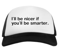 Newtee Je Serai Plus Gentil Si Tu ES Plus Intelligent Casquette Unisexe Flexible Baseball Snapback pour Femmes Hommes Unisex Cap Flexible Baseball Snapback for Women Men
