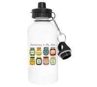Newtee La Démocratie C'est Mon Truc Bouteille D'eau En Acier Inoxydable Flacon Écologique Réutilisable Blanc Stainless Steel Water Bottle White Reusable Eco Flask