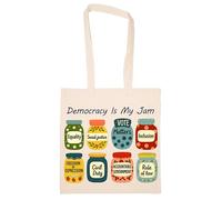 Newtee La Démocratie C'est Mon Truc Totebag Beige Sac En Coton Réutilisable Écologique Beige Totebag Eco Friendly Reusable Cotton Bag