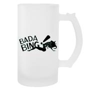 Newtee Les Sopranos Bada Bing Tasse Transparente En Verre À Bière Avec Poignée Beer Glass Transparent Mug With Handle