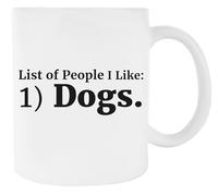 Newtee Liste Des Personnes Que J'aime : 1 Chiens Tasse En Céramique Blanche Pour Tasse À Café Pour Le Thé White Ceramic Mug For Coffee Cup For Tea
