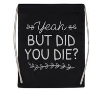 Newtee Mais Es-Tu Mort Sac De Sport Noir Sac De Sport Réutilisable En Coton Avec Cordon De Serrage Black Gym Bag Cotton Reusable Drawstring Sport Bag