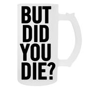 Newtee Mais Es-Tu Mort Tasse Transparente En Verre À Bière Avec Poignée Beer Glass Transparent Mug With Handle