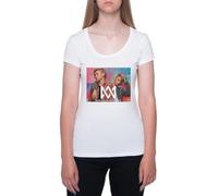Newtee Marcus & Martinus Suède T-Shirt À Manches Courtes Gris À Col Rond pour Femme