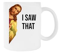 Newtee Mème De Jésus : J'ai Vu Ce Dieu Chrétien Tasse En Céramique Blanche Pour Tasse À Café Pour Le Thé White Ceramic Mug For Coffee Cup For Tea