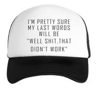 Newtee Mes Derniers Mots Seront : « Zut Alors Ça n'a Pas Marché » Casquette Casquette Kid Cap Flexible Baseball Snapback pour Garçon Fille Kid Cap Flexible Baseball Snapback for Boy Girl