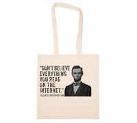 Newtee Ne Croyez Pas Tout Totebag Beige Sac En Coton Réutilisable Écologique Beige Totebag Eco Friendly Reusable Cotton Bag