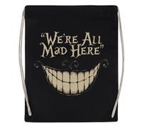 Newtee Nous Sommes Tous Fous Ici Sac De Sport Noir Sac De Sport Réutilisable En Coton Avec Cordon De Serrage Black Gym Bag Cotton Reusable Drawstring Sport Bag