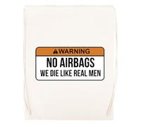 Newtee Pas D'airbags Nous Mourons Comme De Vrais Hommes Sac De Sport Beige Sac De Sport Réutilisable En Coton Avec Cordon De Serrage Beige Gym Bag Cotton Reusable Drawstring Sport Bag