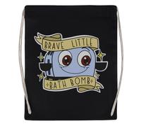 Newtee Petite Bombe De Bain Courageuse Sac De Sport Noir Sac De Sport Réutilisable En Coton Avec Cordon De Serrage Black Gym Bag Cotton Reusable Drawstring Sport Bag