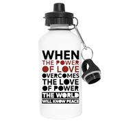 Newtee Quand Le Pouvoir De L'amour Bouteille D'eau En Acier Inoxydable Flacon Écologique Réutilisable Blanc Stainless Steel Water Bottle White Reusable Eco Flask