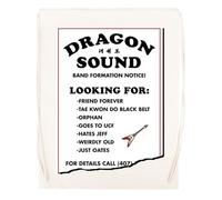 Newtee Recrutement Du Groupe Dragon Sound Sac De Sport Beige Sac De Sport Réutilisable En Coton Avec Cordon De Serrage Beige Gym Bag Cotton Reusable Drawstring Sport Bag