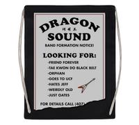Newtee Recrutement Du Groupe Dragon Sound Sac De Sport Noir Sac De Sport Réutilisable En Coton Avec Cordon De Serrage Black Gym Bag Cotton Reusable Drawstring Sport Bag