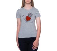 Newtee Simple Minds T-Shirt À Manches Courtes Gris À Col Rond pour Femme