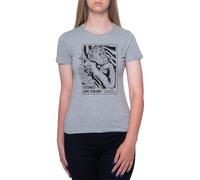 Newtee Stoned Ape Theory - Psychedelic, Magic Mushroom, Terence McKenna, Joe Rogan T-Shirt À Manches Courtes Gris À Col Rond pour Femme
