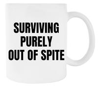 Newtee Survivre Par Pure Vengeance Tasse En Céramique Blanche Pour Tasse À Café Pour Le Thé White Ceramic Mug For Coffee Cup For Tea