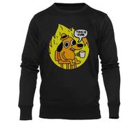Newtee Tout Va Bien Sweat Noir Unisexe À Col Rond Unisex Black Sweatshirt Crewneck