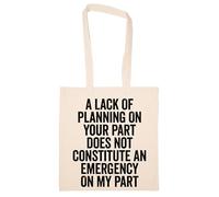 Newtee Un Manque De Planification De Votre Part Ne Signifie Pas Totebag Beige Sac En Coton Réutilisable Écologique Beige Totebag Eco Friendly Reusable Cotton Bag