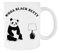 Newtee Waouh Lampe Black Betty Panda Tasse En Céramique Blanche Pour Tasse À Café Pour Le Thé White Ceramic Mug For Coffee Cup For Tea