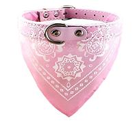 Newtensina Collier Bandana Tendance pour Chien avec Collier pour Chien - Rose - M