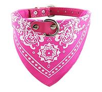 Newtensina Collier Bandana Tendance pour Chien avec Collier pour Chien - Rose - XXL