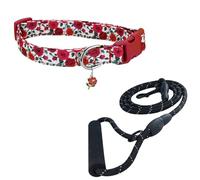 Newtensina Collier de chien à motif de fleur tendance avec un pendentif fleur pour chiens moyens et grands chiens (c) - rouge - S