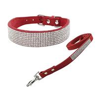Newtensina Collier de Chien en Mode avec Collier de Diamants et Laisse Collier de Chien en Laisse avec Petit Chien de Grands Chiens