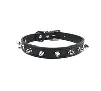 Newtensina Collier de Chien en Mode avec des Clous Punk Grain de Crocodile Collier Chiot clouté pour Chiens