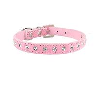 Newtensina Élégant Collier de Chien Souple suède Mignon Collier de Chien Bling avec Diamante