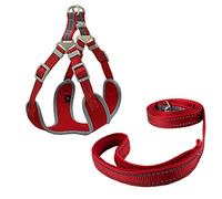 Newtensina Engrener Harnais pour Chien Respirant Harnais Chiot avec Polyester Réfléchissant Sangles - Red - S