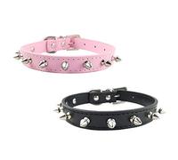 Newtensina Mode 2 pièces Clouté Chiens Collier Punk Clouté Chiot Collier pour Petits Chats