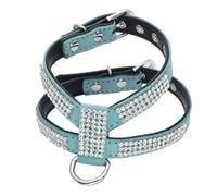 Newtensina Mode Chien Harnais avec Strass Mignonne Fille Bling Petit Chien Harnais