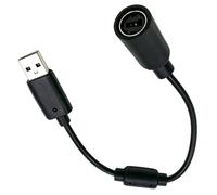 NewTH Câble USB pour manette Xbox 360, 26 cm / 10in, 1 pièce, noir | Cordon USB de rechange pour Logitech G920 G923 G27 G29 Driving Force, pour Guitar Hero pour Xbox USB Plug