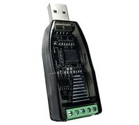 NewTH Convertisseur USB vers RS485 avec puce FT232RL, coque noire | Adaptateur série industriel, pour Windows11, avec protection ESD, pour VFD Inverter Tuning, circuits de protection intégrés