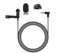 NewTH Microphone cravate à condensateur filaire à clipser pour Rode GO II Wireless Pro, pour DJI Wireless Mic 2 (prise TRS de 3,5 mm à 90 degrés pour DJI et Rode)