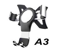 NewTH Support de téléphone pour Audi A3, rotation à 360 °, verrouillage automatique par gravité stable, pas de secousses, facile à monter en alliage d'aluminium pour Audi A3/S3 2014-2019