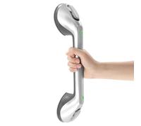 Newthinking Long rail d'appui à ventouse pour salle de bain, poignée de douche à ventouse de 40,6 cm avec indicateur, poignée de sécurité à ventouse portable, aide à la mobilité pour personnes âgées