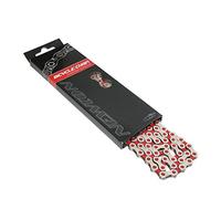 NEWTON Chaine Velo 11v kmc Argent-Rouge 116 maillons Compatible Shimano-sram