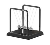 Newtons Boule pendule Perpétuum Ornements Classique Pendule à billes Bureau Bureau Bureau Newton Pendule Artisanat créatif (Tout en noir)