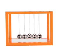 Newtons Cradle Balance Pendule Balls, Newton's Cradle Office Home Creative Décoration Outil d'apprentissage éducatif Fun Science Physique Accessoires (Orange)