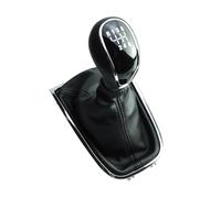 Newtown2700-parts Pommeau de levier de vitesse avec coutures noires et cadre chromé 6 vitesses compatible avec Opel Astra J 2009-2015