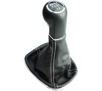 Newtown2700-parts Pommeau de levier de vitesse + soufflet avec coutures blanches + cadre 5 vitesses compatible/pièce de rechange pour Opel Corsa D E Adam