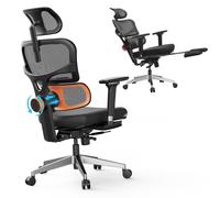 NEWTRAL NT002 Chaise de bureau ergonomique avec repose-pieds - chaise de bureau à haut dossier avec soutien lombaire réglable unique 4D