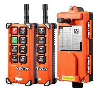 NEWTRY 12V Télécommande pour Grue à Double émetteur Contrôleur Industriel | 6 canaux, portée de 100 m, étanche à IP65, boîtier robuste, signalisation dédiée, pour appareils de levage, grues et camions