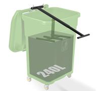 NEWTRY Compacteur de déchets pour poubelle à roulettes de 120L-360L, Convient aux déchets ménagers, de cuisine et de jardin, noir